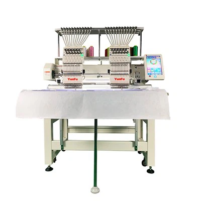 400*500 mm arbetsområde 2 huvuden broderimaskin